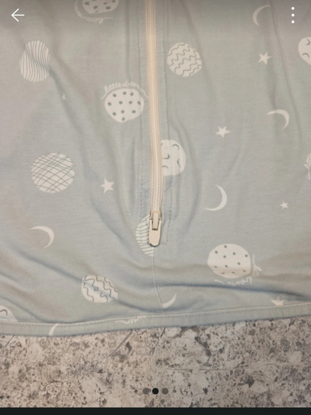 Love to Dream Swaddle Sleep Sack in Light Gray with Moon & Planet Print 8 -13 Lb - Picture 3 of 4